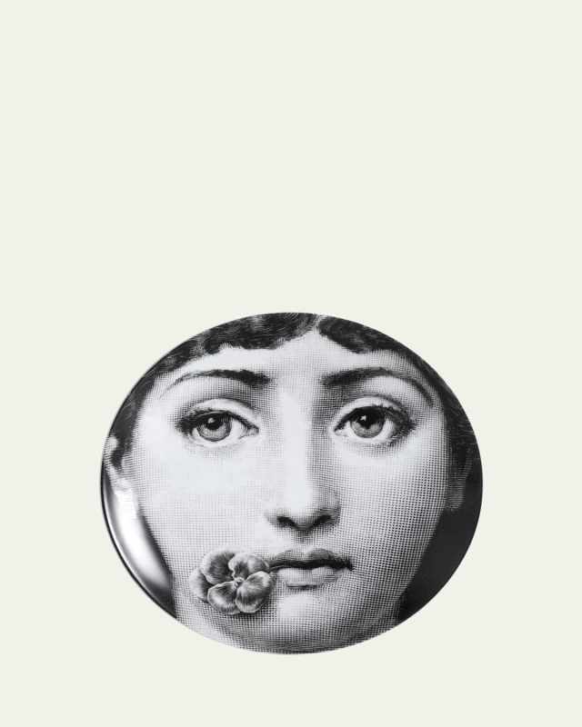 Tema E Variazioni n. 137 Face with Flower Wall Plate